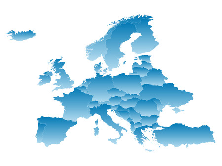 map Europe on a white background.のイラスト素材