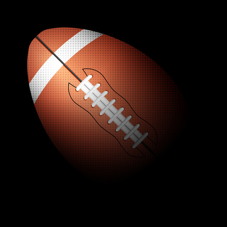 Football ball on a black background. Vector illustration.のイラスト素材