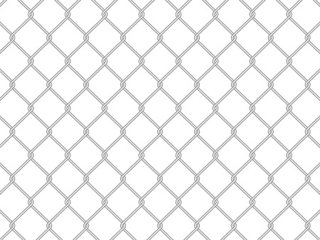 wire fence on a white background. Vector illustration.のイラスト素材