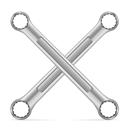 Wrench on a white background.のイラスト素材