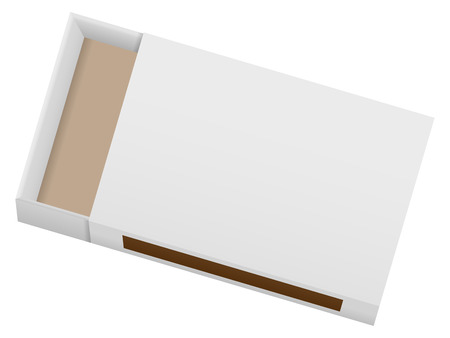 Matchbox on a white background. Vector illustration.のイラスト素材