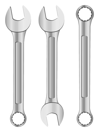 Wrench on a white background.のイラスト素材