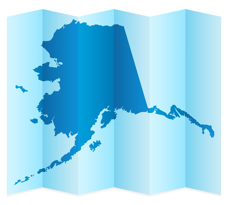Alaska map on a white background. Vector illustration.のイラスト素材