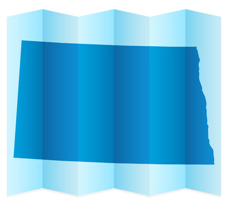 North Dakota map on a white background. Vector illustration.のイラスト素材