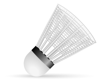 Badminton shuttlecock on a white background.のイラスト素材