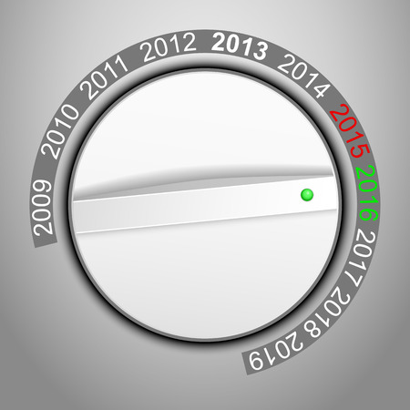 Knob button 2016 year on grey background.のイラスト素材