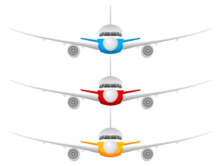Airplane set on a white background.のイラスト素材