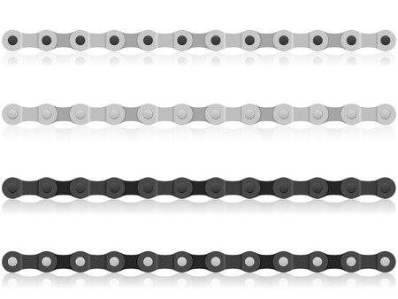 Bike chain on a white background.のイラスト素材