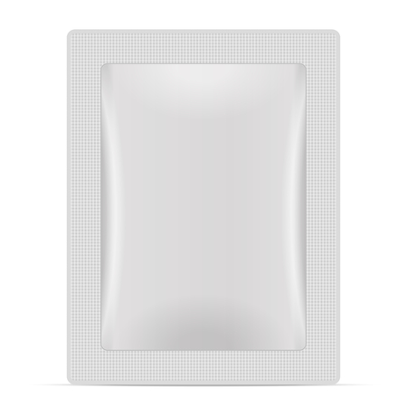 Sachet packaging on a white background.のイラスト素材