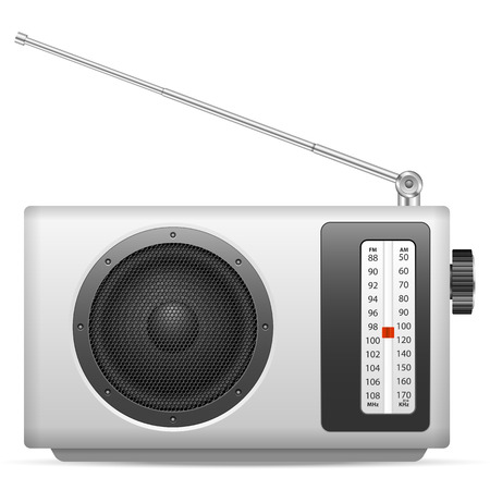 Radio on a white background. illustration.のイラスト素材