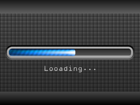 Loading bar on a black background.のイラスト素材