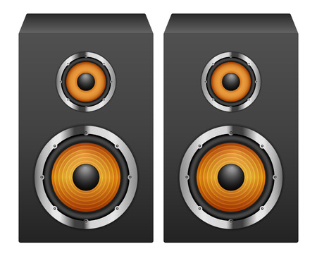 Speakers on a white background.のイラスト素材