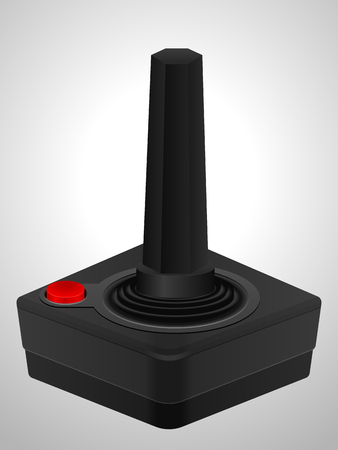 Retro joystick on a white background.のイラスト素材