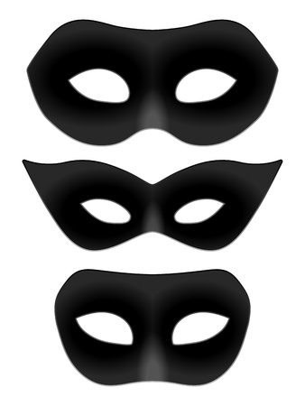 Carnival mask set on a white background.のイラスト素材