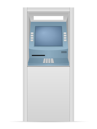 ATM machine on a white background.のイラスト素材