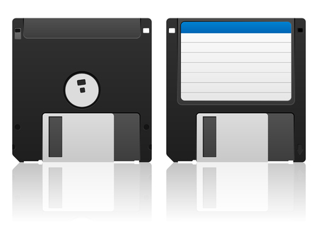 Diskette on a white background.のイラスト素材