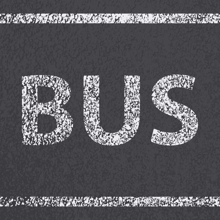 Asphalt road bus text background. Vector illustration.のイラスト素材