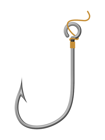 Fishing hook on a white background.のイラスト素材