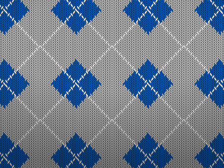 Knitted pattern background texture. illustration.のイラスト素材
