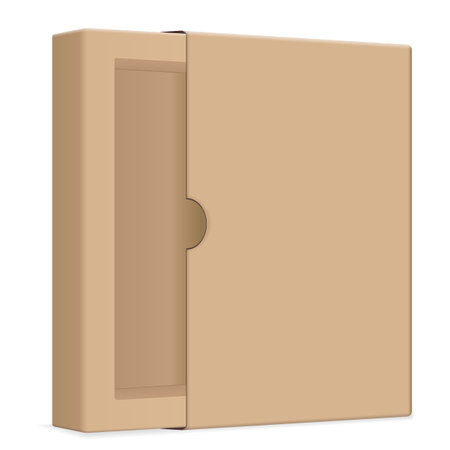Blank paper box on a white background.のイラスト素材