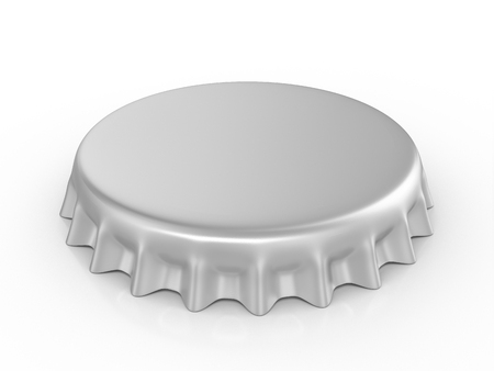 Bottle cap on a white background. 3D illustration.の写真素材