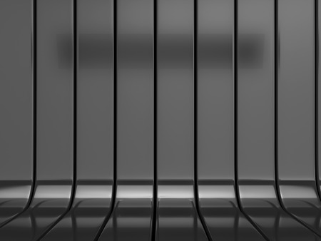 Background formed by black line. 3D illustration.の写真素材