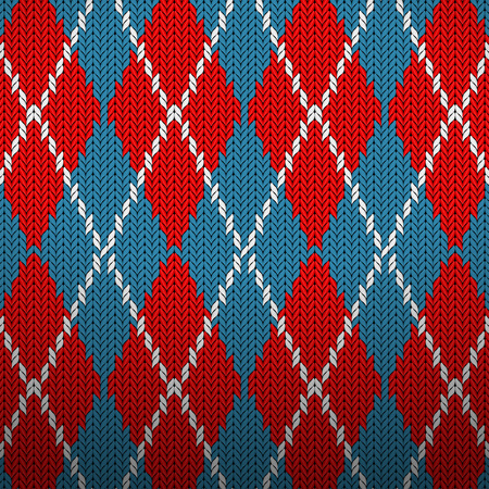 Seamless knitted pattern background texture. Vector illustration.のイラスト素材