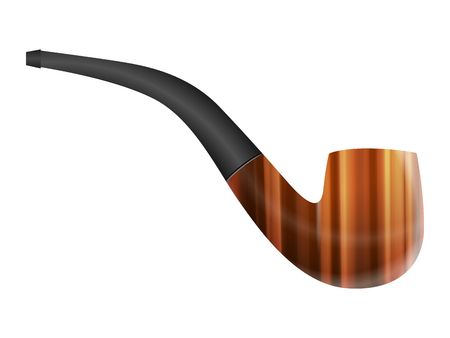 Tobacco pipe on a white background.のイラスト素材