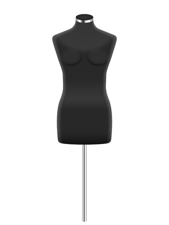 Dressmaker mannequin on a white background.のイラスト素材