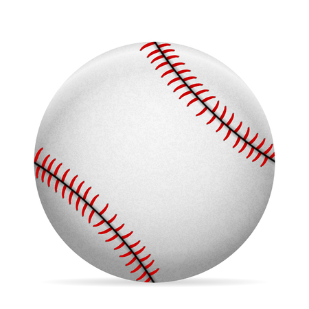 Baseball ball on a white background Vector illustration.のイラスト素材