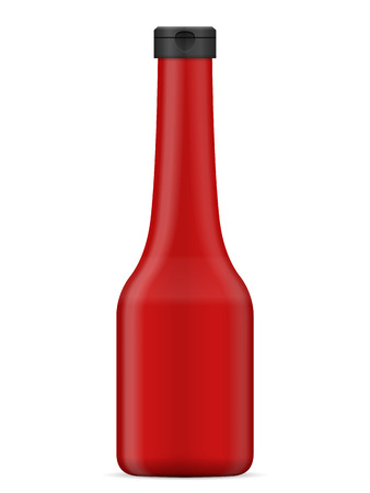 Bottle with sauce on a white background.のイラスト素材
