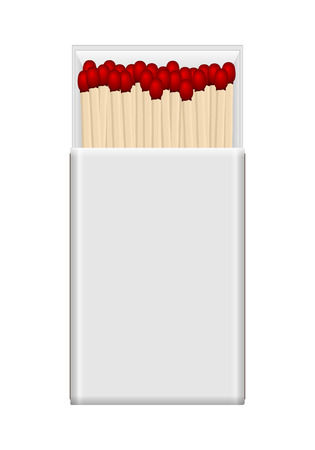 Matchbox on a white background. Vector illustration.のイラスト素材