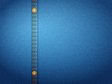 Blue denim background with stitch. Vector illustration.のイラスト素材