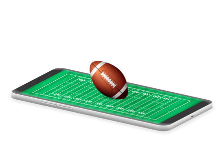 Smart phone football on a white background.のイラスト素材