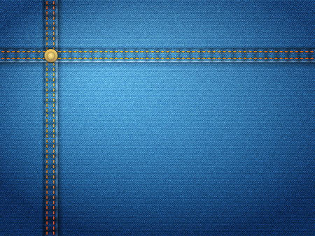 Blue denim background with stitch. Vector illustration.のイラスト素材