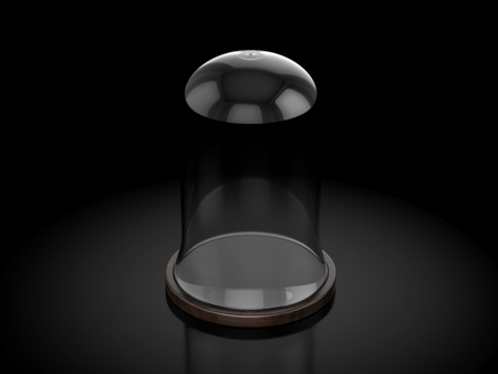 Dome on a black background. 3d illustration.の写真素材