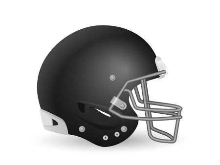 Football helmet on a white background. Vector illustration.のイラスト素材