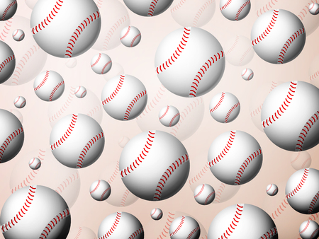 Background formed by baseball balls. Vector illustration.のイラスト素材