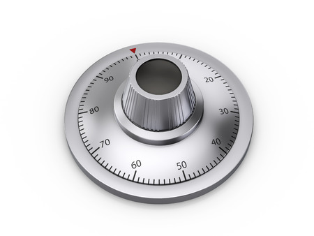 Combination lock safe on a white background. 3d illustration.の写真素材