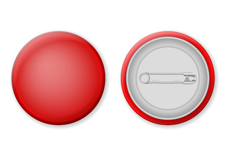 Badge pin on a white background. Vector illustration.のイラスト素材