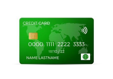 Credit card on a white background. Vector illustration.のイラスト素材