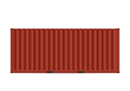 Cargo container on a white background. Vector illustration.のイラスト素材