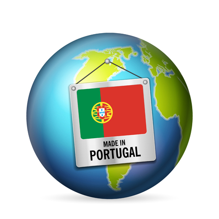 Sign made in Portugal on a white background.のイラスト素材