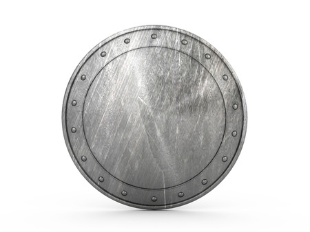 Shield on a white background. 3d illustration.の写真素材