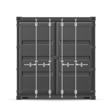 Cargo container on a white background. Vector illustration.のイラスト素材