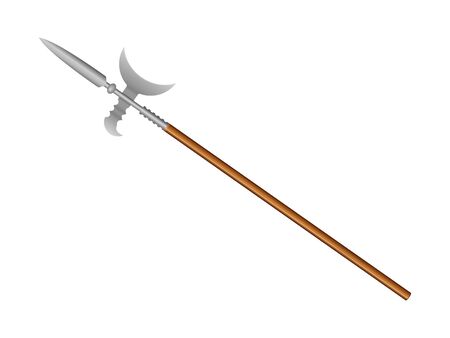 Halberd on a white background. Vector illustration.のイラスト素材