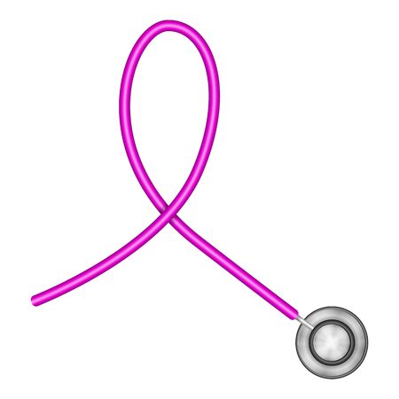 Stethoscope on a white background. Vector illustration.のイラスト素材