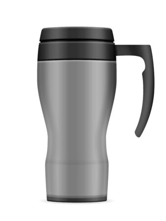 Travel mug on a white background. Vector illustration.のイラスト素材