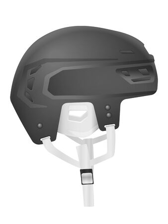 Hockey helmet on a white background. Vector illustration.のイラスト素材