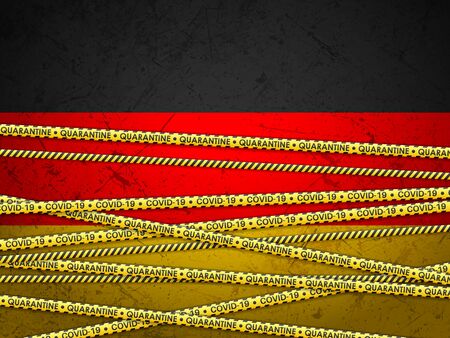Germany in quarantine texturedのイラスト素材